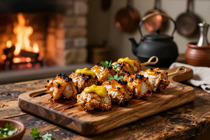 Honey-Mustard Chicken Skewers
