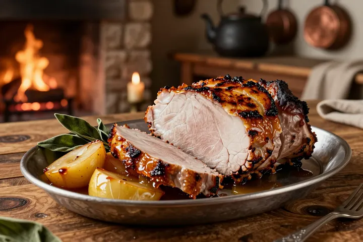 Pork Tenderloin with Apples & Sage