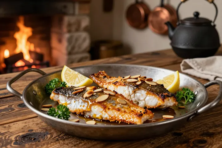 Pan-Seared Trout with Toasted Almonds & Lemon